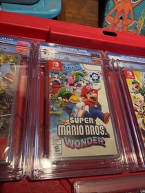 CGC PSA Graded 9+ Nintendo Switch Mario Game & Card Lot Odyssey, Wonder, & Party