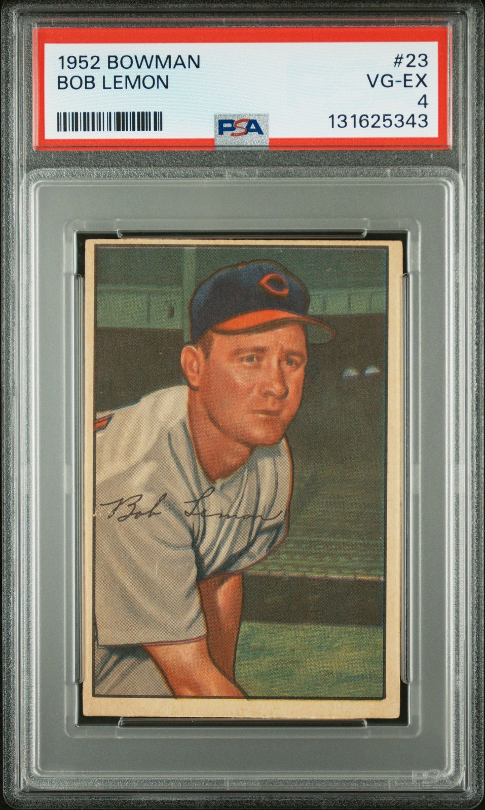 Bob Lemon 1952 Bowman PSA 4 #23 Cleveland Indians