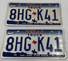 Pair Expired Used Texas Truck LONE STAR STATE License Plate #8HG K41 - Free Ship