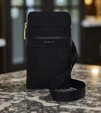 Radley Holland Park Responsible Nylon Zip  Black Phone Crossbody Bag H2059001