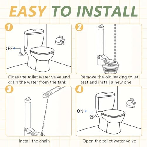 Toilet Flapper Replacement kit 2 inch ，Silicone Stopper Flapper Repair Blue