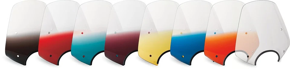 Parabrisas deportivo Memphis Shades Pop Top (9 pulgadas) Recorte) - Motocicleta solar Foto 2 de 4