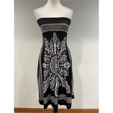 Clearance! Venus Strapless Smocked Sundress with floral paisley Print size small
