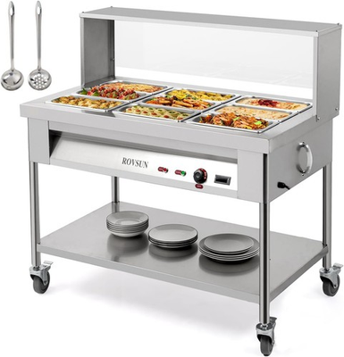#ad #ad 72QT 1500W Steam Table 9 Pan Electric Commercial Food Warmer Stainless Steel $475.99