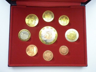 2004 Liechtenstein Euro Trial Set 1c-5 Euro Krause Unusual Coins Boxed. BB35