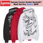 Supreme Forever Hooded Sweatshirt Black Red Grey 3colors 26FW