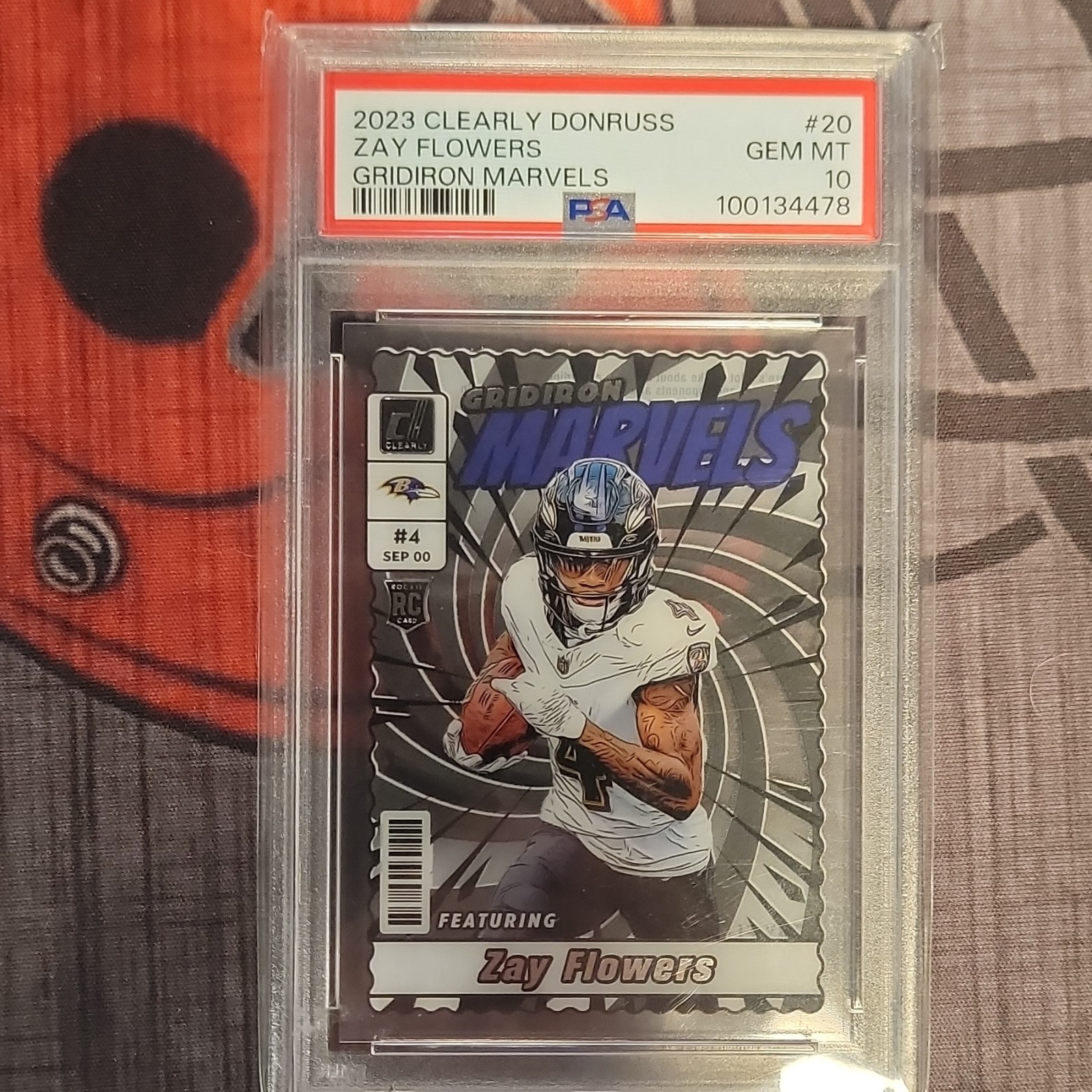 Zay Flowers Panini Clearly Donruss Gridiron Marvels #20 Base