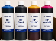 4x1000ml PREMIUM BULK INK REFILL FOR HP 15 23 41 45 78 PRINTER COLOR CARTRIDGES