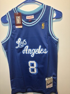 New! Youth L- Kobe Bryant #8 LA Lakers Mitchell Ness Hardwood