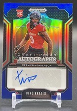 2025 Prizm Draft Picks - Xzavier Henderson - Draft Picks Blue Auto /249 (RC,AU)