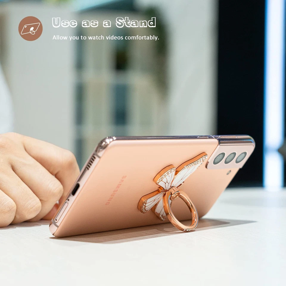 Soporte de agarre para anillo de teléfono celular mariposa, agarre de anillo de teléfono de rotación de 360 grados S... Foto 2 de 4