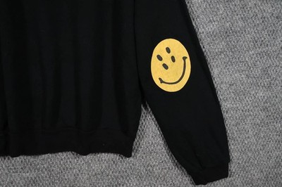Kapital Black Smiley Face Elbow Patch Crewneck Sweatshirt Size 4