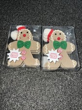 Gingerbread Man Baker Boy Girl Shatterproof Christmas Ornaments Lot 8 NIB