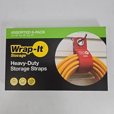 Wrap-It  Heavy-Duty Storage Straps for Cords Wires 6-Pack Assorted Kit
