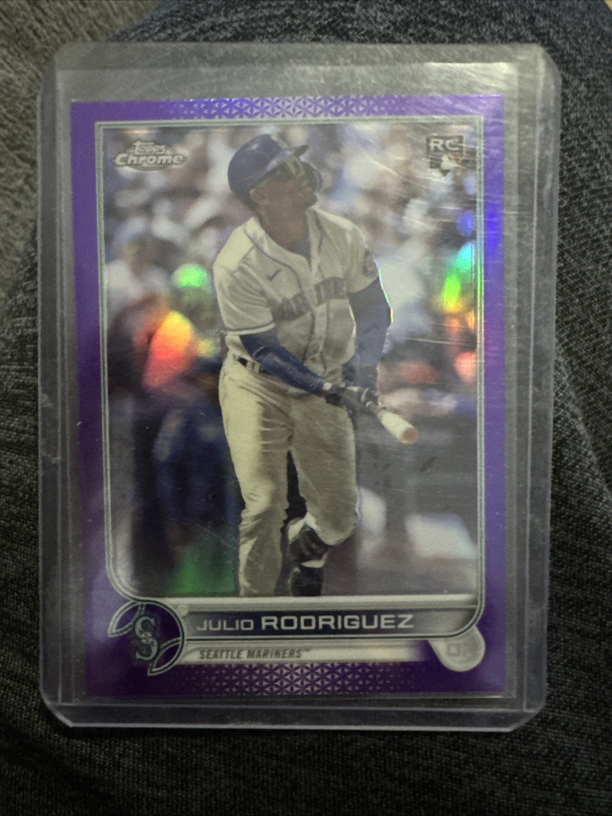 2022 Topps Chrome Update Series Julio Rodriguez #USC150 Purple Refractor (RC)