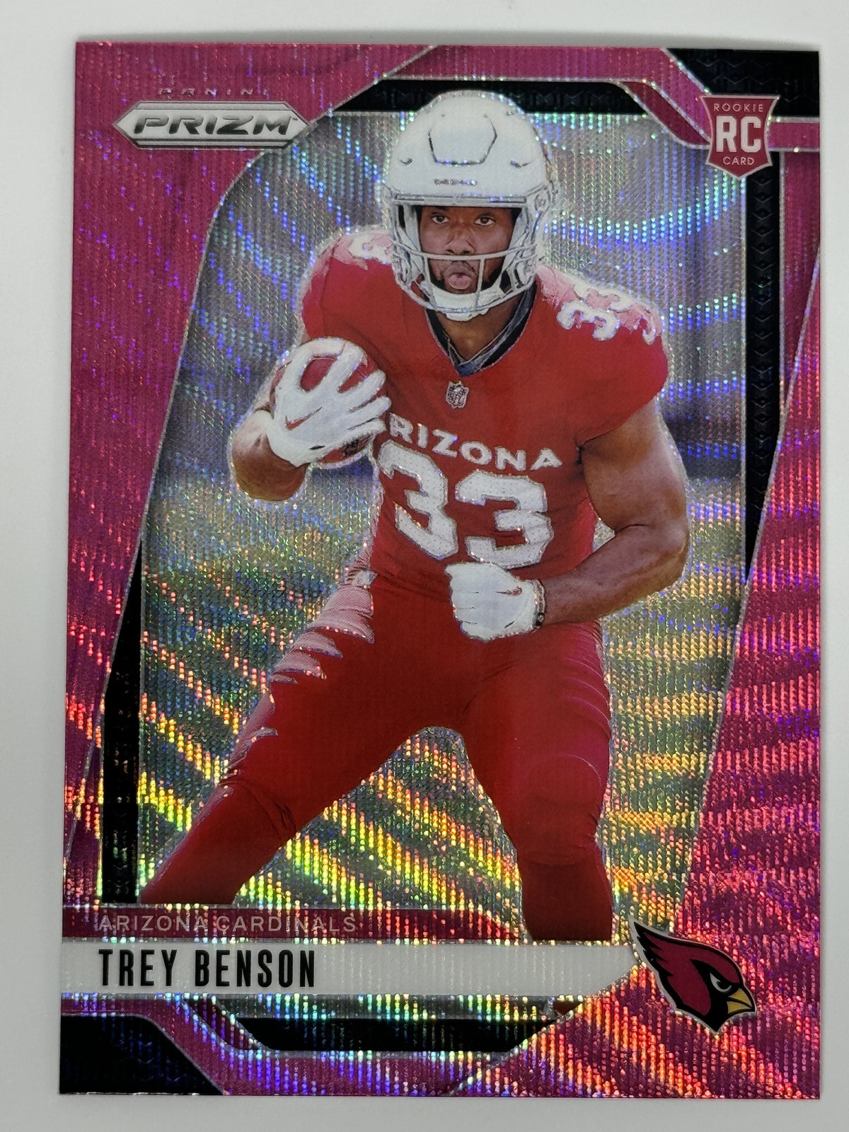 Trey Benson RC PINK WAVE 2024 Panini Prizm #392