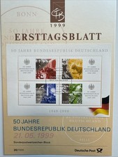 BRD ETB ERSTTAGSBLATT 1999/20  BLOCK 49 50 JAHRE BUNDESREPUBLIK DEUTSCHLAND