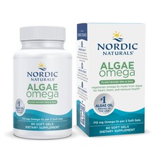 Nordic Naturals Algae Omega - Vegan Omega-3s for Optimal Wellness, 60 Count