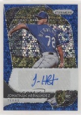 2020 Prizm Quick Pitch Blue Donut Circle 43/50 Jonathan Hernandez Auto on6
