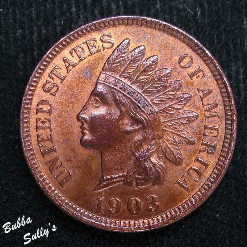 1903 Indian Head Cent UNCIRCULATED Brown