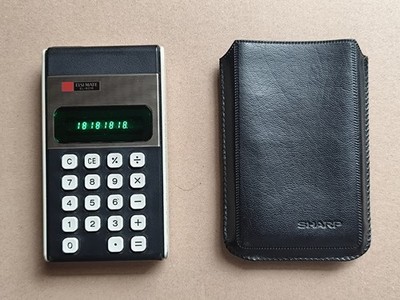 Sharp Elsi Mate EL-8016 Taschenrechner LCD Bildschirm Vintage Retro Sammler