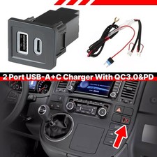 für VW Multivan T5 2003-15 Doppelt USB-A C PD QC3.0 Ladegerät Buchse Steckdose