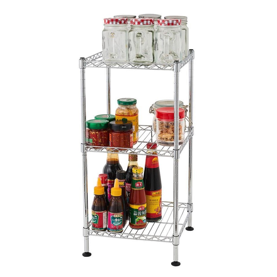 High Quality 3 Tier Metal Wire Rack Shelving Storage Unit Organizer ...
