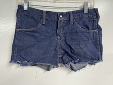 70s Denim hotpants Shorts Hip Hugger SMALL XS vintage indigo blue