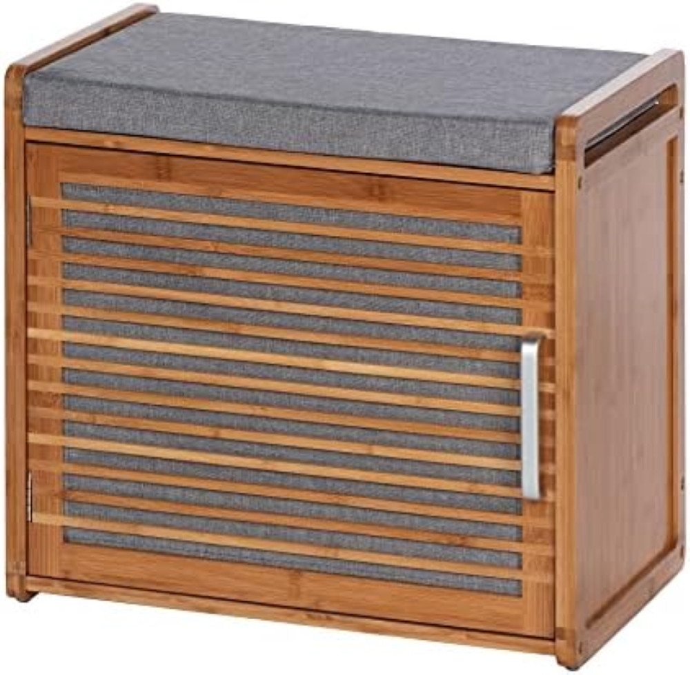 WENKO Scarpiera Bahari - Scaffale per scarpe con seduta imbottita, BambÃ¹, 50 x