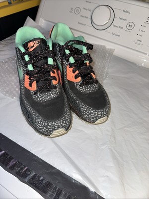 Nike Air Max 90 Safari Black Green Glow Crimson Pulse (GS) AJ2776-001 Youth 6.5