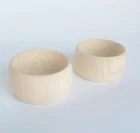 Wooden Round Bangles, Set of 2, Height 4 cm, - Decoupage / Unpainted