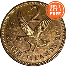 2P TWO PENCE - FALKLAND ISLAND - CHOICE OF DATE FROM 1974- 2011