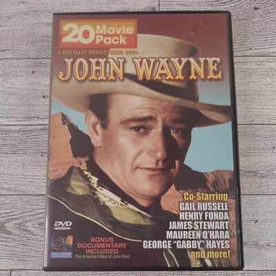John Wayne 20 Movie Pack (DVD, 2007, 3-Disc Set) Russell Fonda Stewart O'Hara
