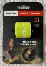 PERFECT: REFLECTIVE SAFETY STRAPS 2 PACK 1 SIZE FITS ALL ARM BAND WALK RUN CYCLE