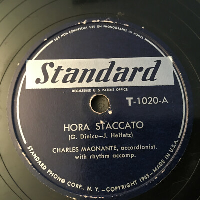 78 rpm STANDARD Charles Magnante HORA STACCATO / ST LOUIS BLUES Jazz Pop Variety