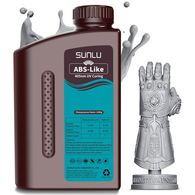 1000G ABS like Resin for 3D Printer, 405Nm UV Curing Photopolymer Rapid 3D Resin