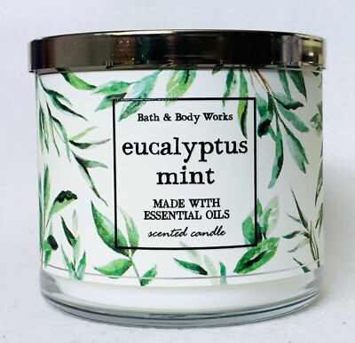 Bath Body Works EUCALYPTUS MINT Large 3-Wick Candle