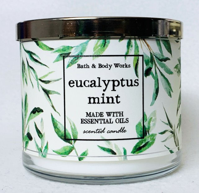 1 Bath & Body Works EUCALYPTUS MINT Large 3Wick Candle 14.5 oz eBay