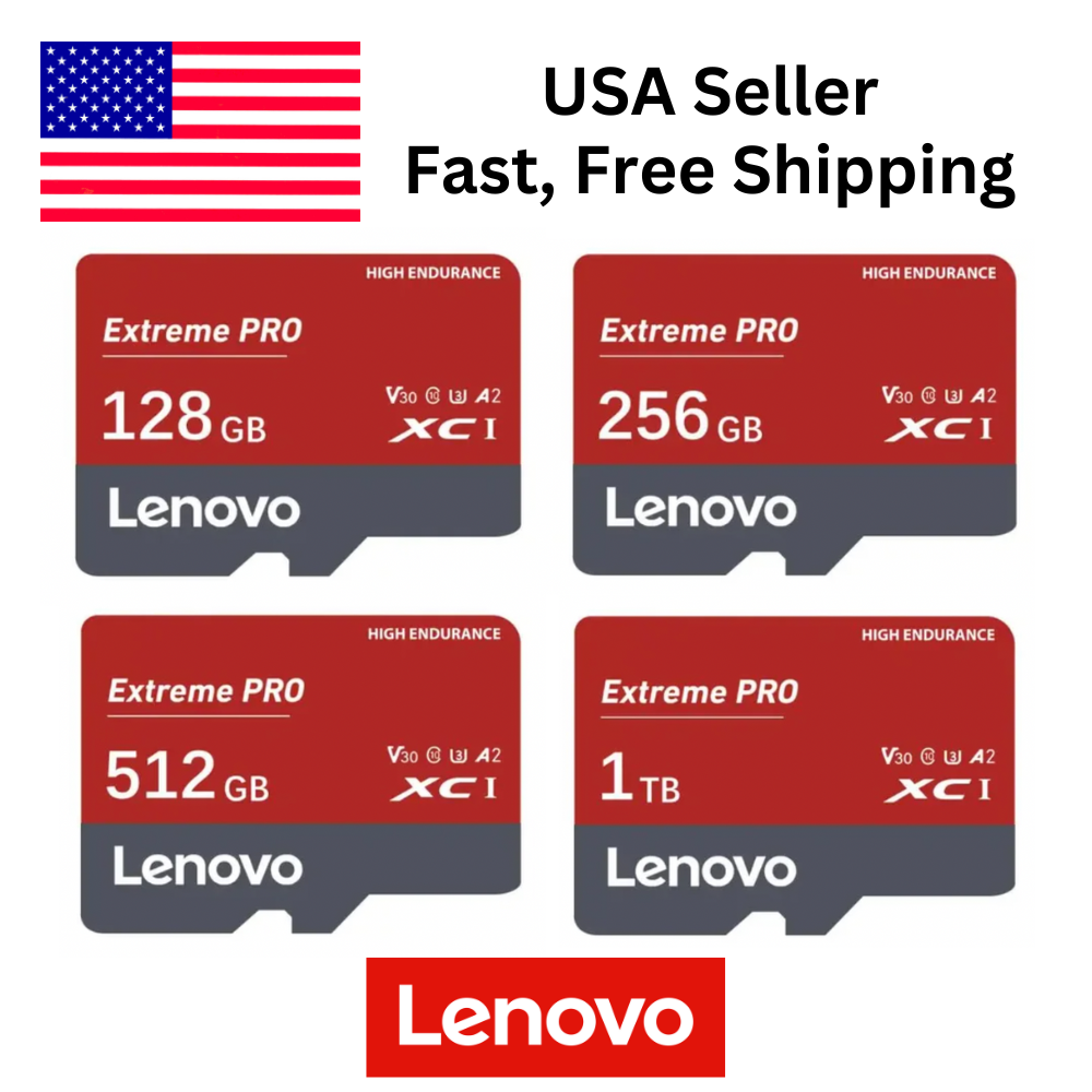 Lenovo Class10 Micro SD 128GB 256GB 512GB 1TB TF A2 U3 4K Memory