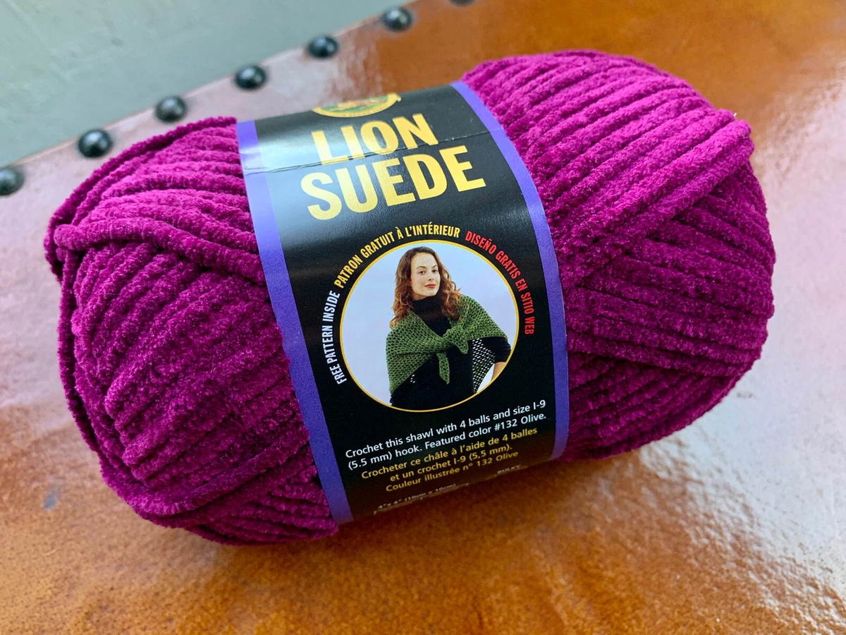 Lion Brand Suede Yarn (Multiple Skeins Available) Bulky Weight - Knit &  Crochet