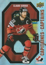 2021/2022 HOCKEY CARD TIM HORTONS TEAM CANADA - CLAUDE GIROUX CAPTAINS CC-4