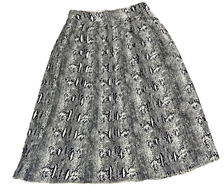 J. Crew Gray Black Python Snake Print Pleated A-L… - image 2