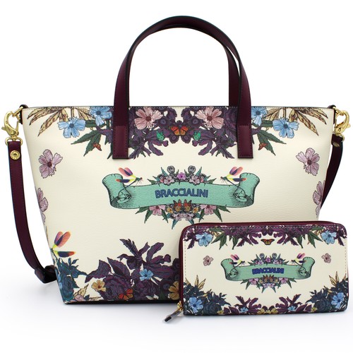 BRACCIALINI farfalla INNAMORATI COLLEZIONE Set Borsa con Portafoglio  Abbinato Fiori | eBay