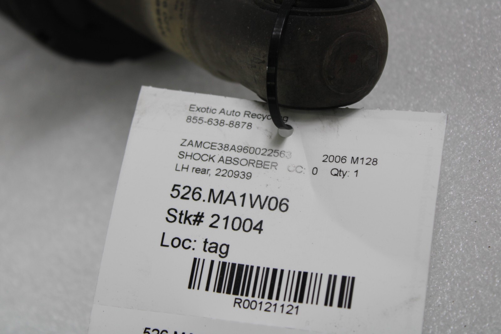 Maserati M128 Coupe, LH, Left, Rear Shock Absorber, Used, P/N 220939