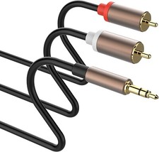 Stereo Audio Y Cord Cable Headphone Jack Plug 3.5mm Aux Red White RCA Plugs