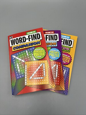 Lot Of 3, Kappa Word-Finds Companion Puzzle Books, Word Search. Vol. 339-341