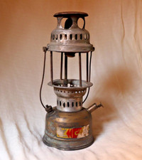 Vintage Kerosene Lantern Original Oil Lamp, Copper & Iron Made 1970s Unique Lamp
