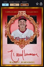 *DIGITAL* 2022 Topps Bunt RANDY JOHNSON  Gilded Red HOF Signature ICONIC D-Backs