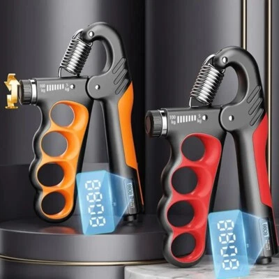 XTRAFAST Handtrainer Unterarmtrainer mit Zählfunktion 5-100KG Verstellbarer Fingertrainer