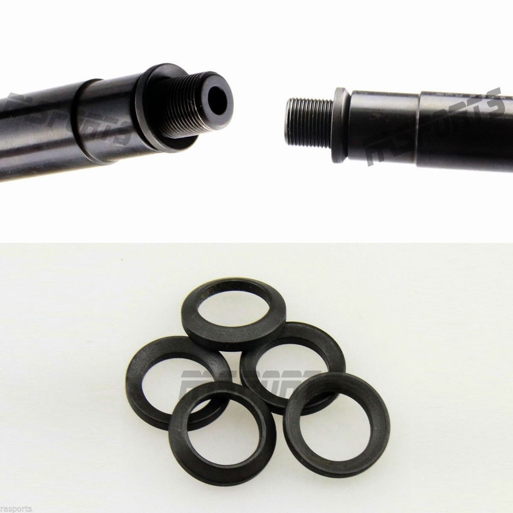 5-Pack Black Steel .223/5.56 Muzzle Brake Crush Washers 1/2-28 Thread